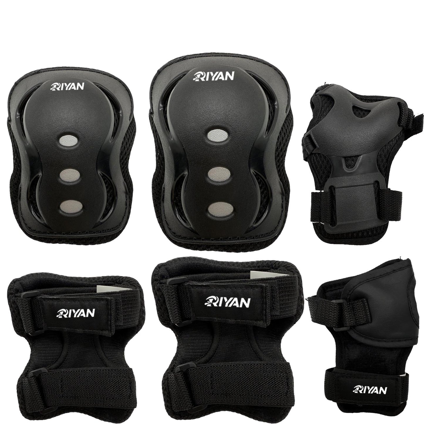 3 Pack Roller Skating Protective Gear Knee Pads Elbow Pads And Wrist Guards  With Elastic  Sock