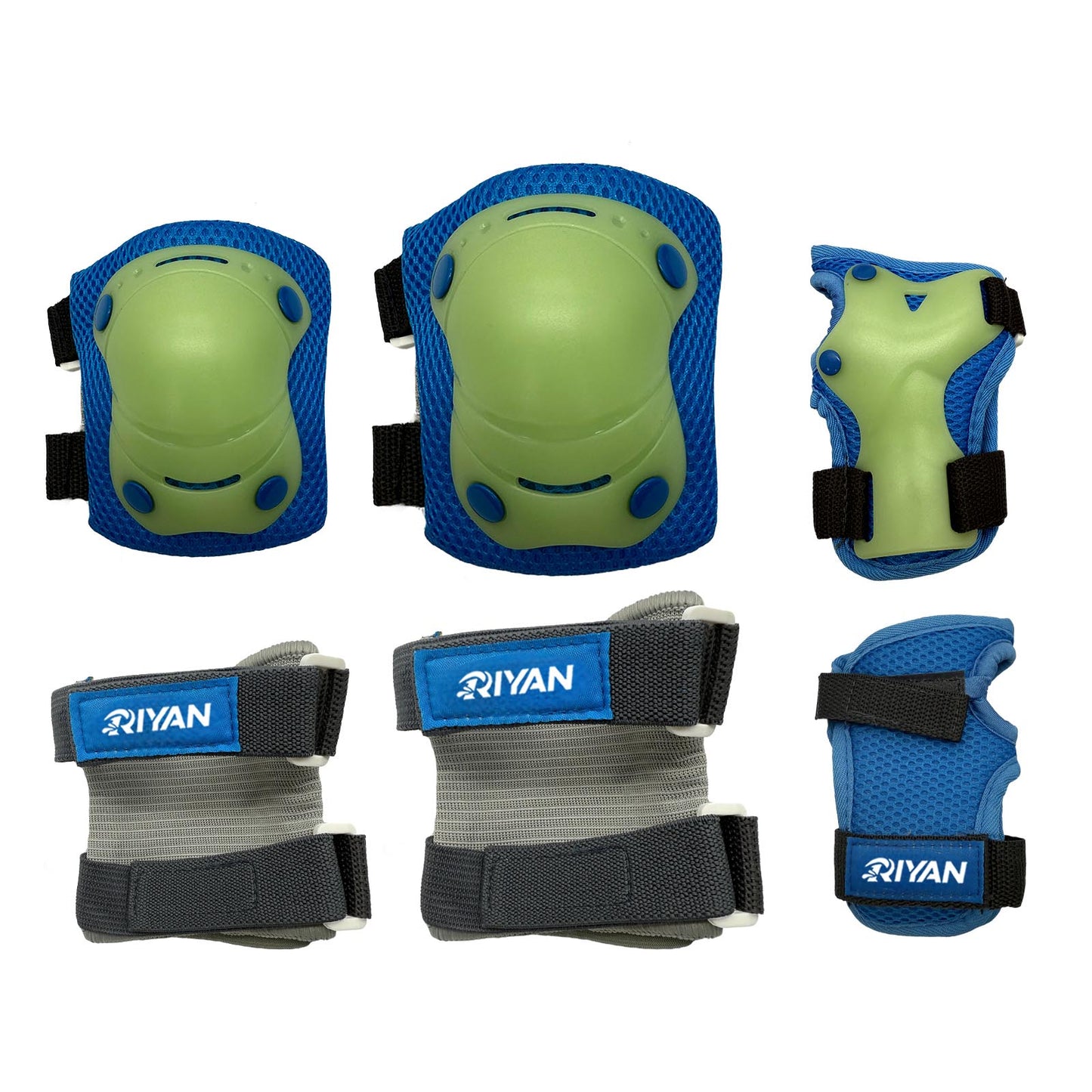 Kids Skating Protection Kit 3 Pack Protective Gear semi-transparent