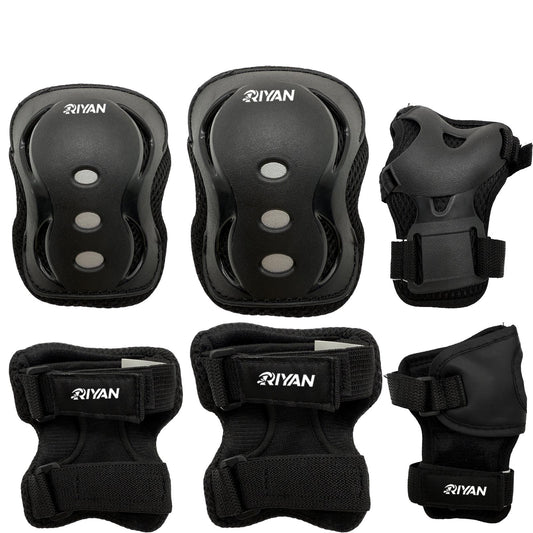 3 Pack Roller Skating Protective Gear Knee Pads Elbow Pads And Wrist Guards  With Elastic  Sock