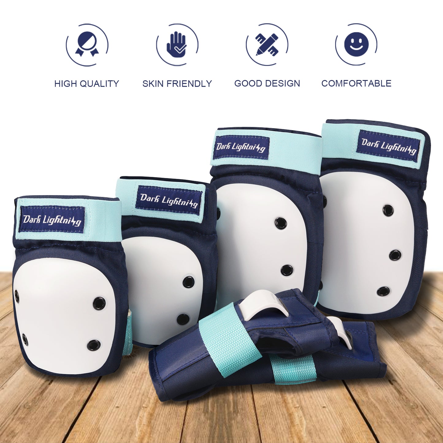 Knee Pads Elbow Pads Wrist Guards 3 in 1 Protective Gear